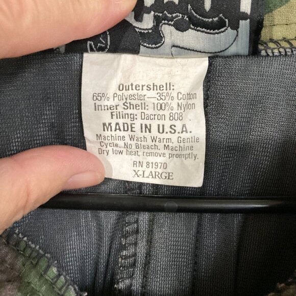 Patriot Industries Camo Insulated Coveralls Sz XL Hunt Hip Hop Streetwear - Picture 4 of 8